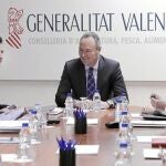 El presidente Fabra y Císcar, ayer durante su reunión