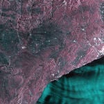 Imagen de Cataluña desde el espacio, captada por el radar Sentinel-1A