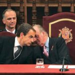 El Rey con el presidente del Gobierno, José Luis Rodríguez Zapatero