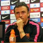 Luis Enrique en rueda de prensa antes de viajar a Getafe