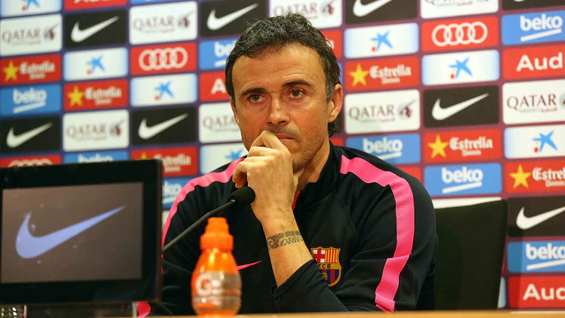 Luis Enrique en rueda de prensa antes de viajar a Getafe