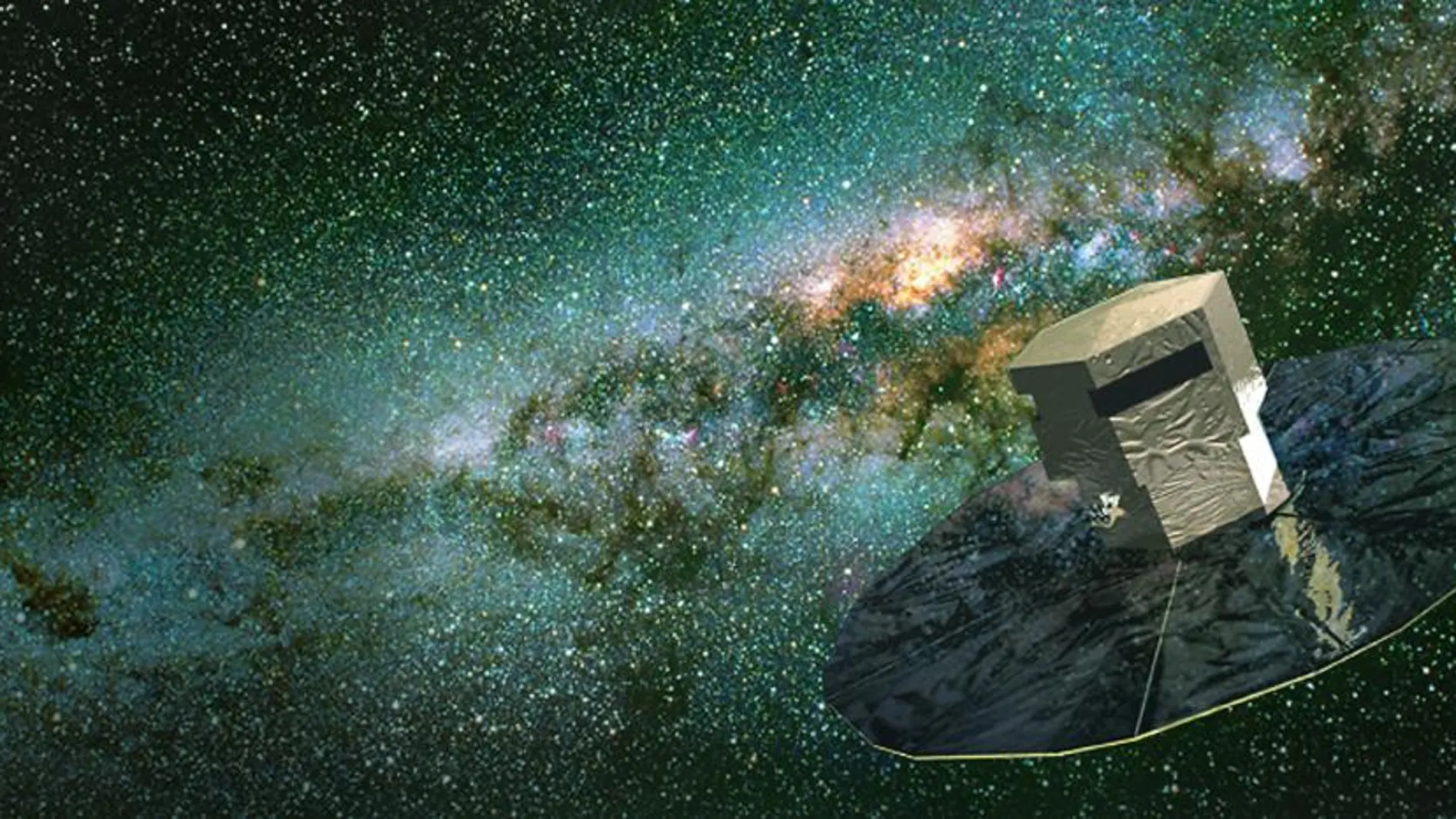 La misión Gaia de la ESA es un gran observador espacial que hará el mapa más completo del cielo con el censo de miles de millones de objetos. El satélite, en la imagen, en sus distintas posiciones, observará cada uno de los astros más de 70 veces. Será lanzado este año.