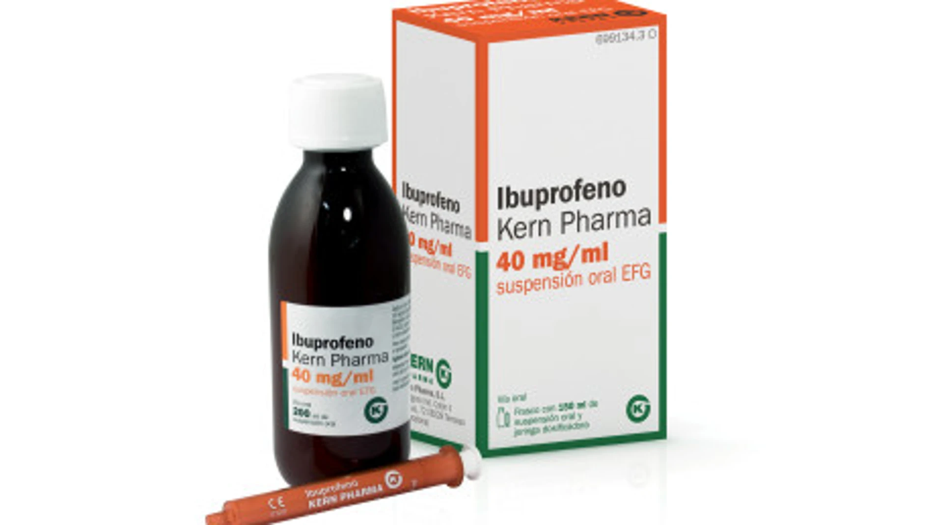 Sanidad retira un lote de Ibuprofeno 40mg/ml suspensión oral de Kern Pharma