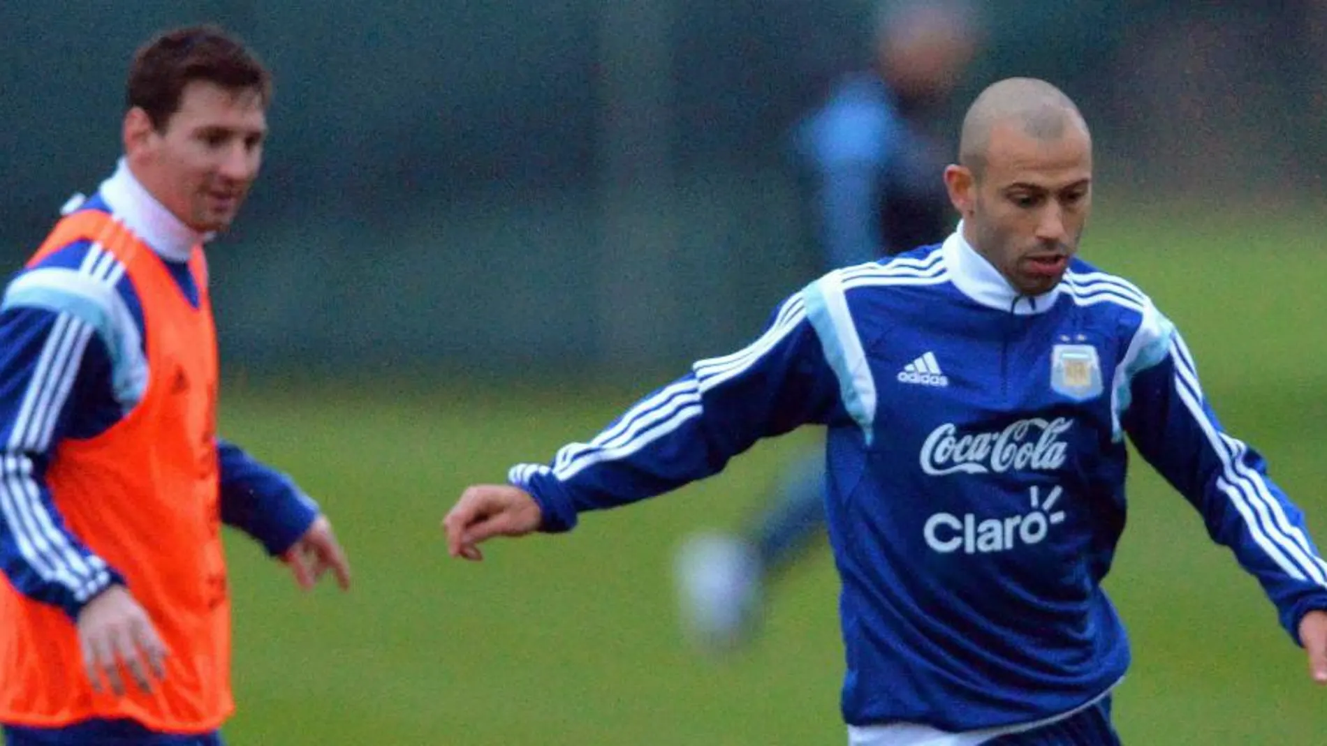 Lionel Messi y Javier Mascherano.