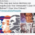 «VIVA CHÁVEZ» en uno de los cientos de tuits del presidente Maduro