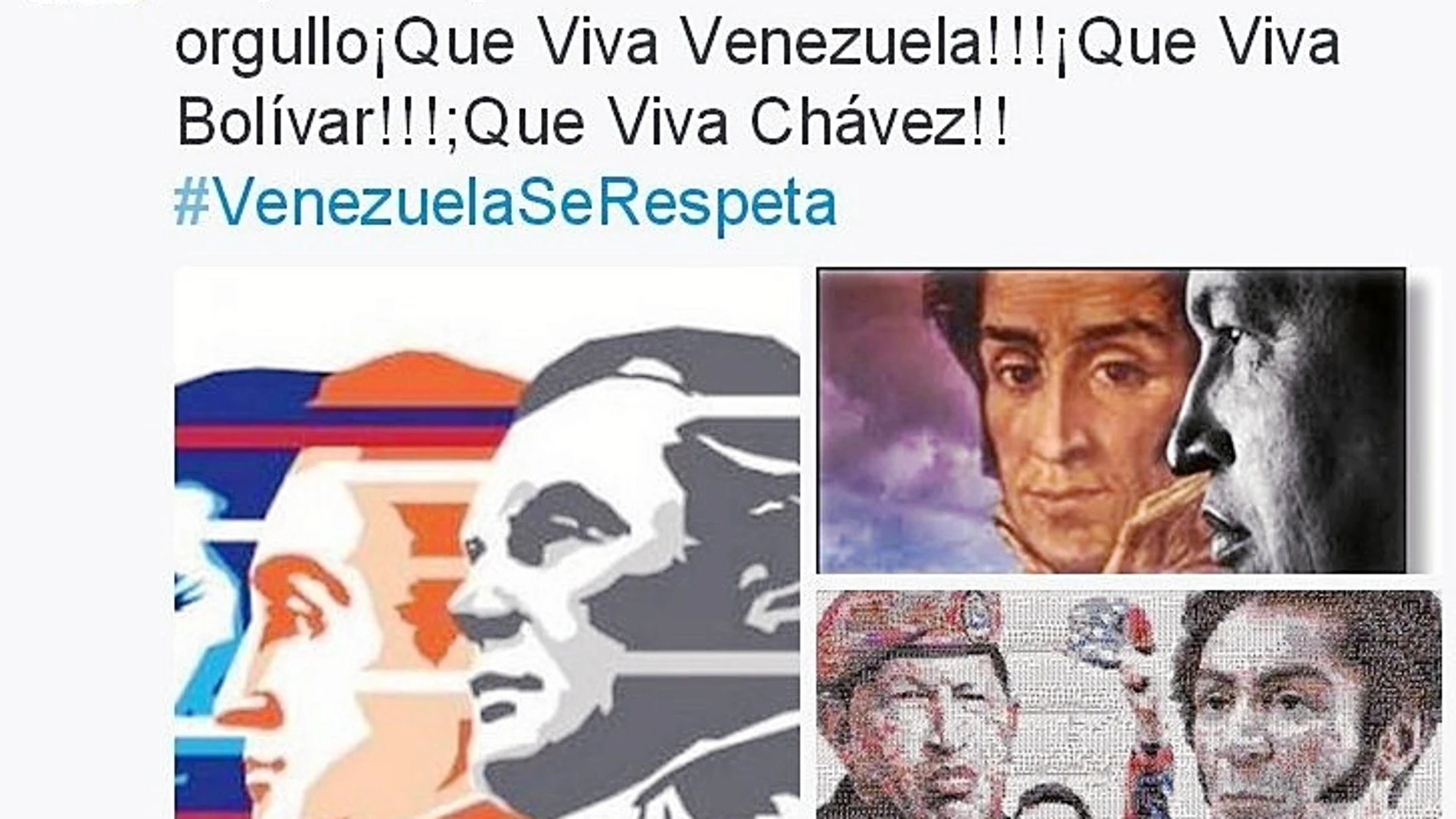 «VIVA CHÁVEZ» en uno de los cientos de tuits del presidente Maduro