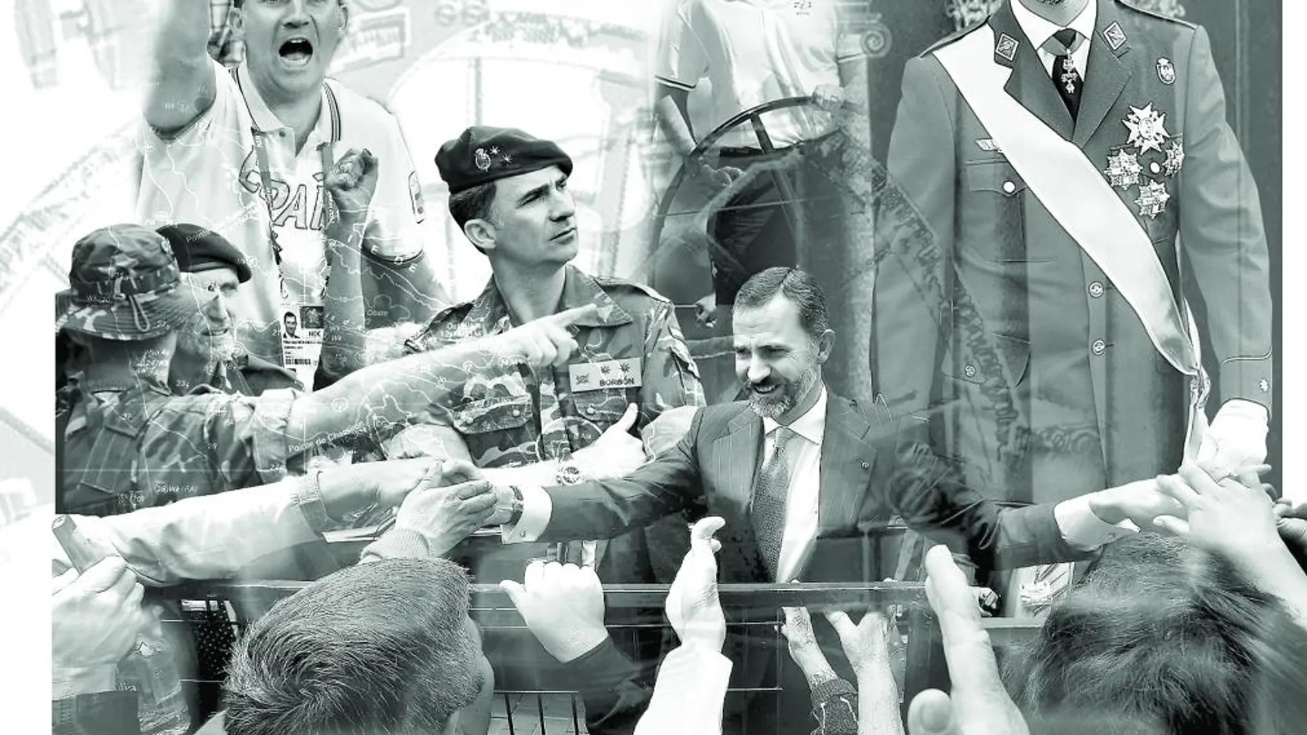 Don Felipe ha llevado la imagen de la Corona por todo el Mundo. Como jefe de los tres Ejércitos, ha viajado para estar con los soldados desplazados a conflictos bélicos. Como representante del Estado, trabaja por mantener las buenas relaciones con Iberoamérica y la Unión Europea. Como deportista, acompaña a los combinados nacionales en muchas citas internacionales