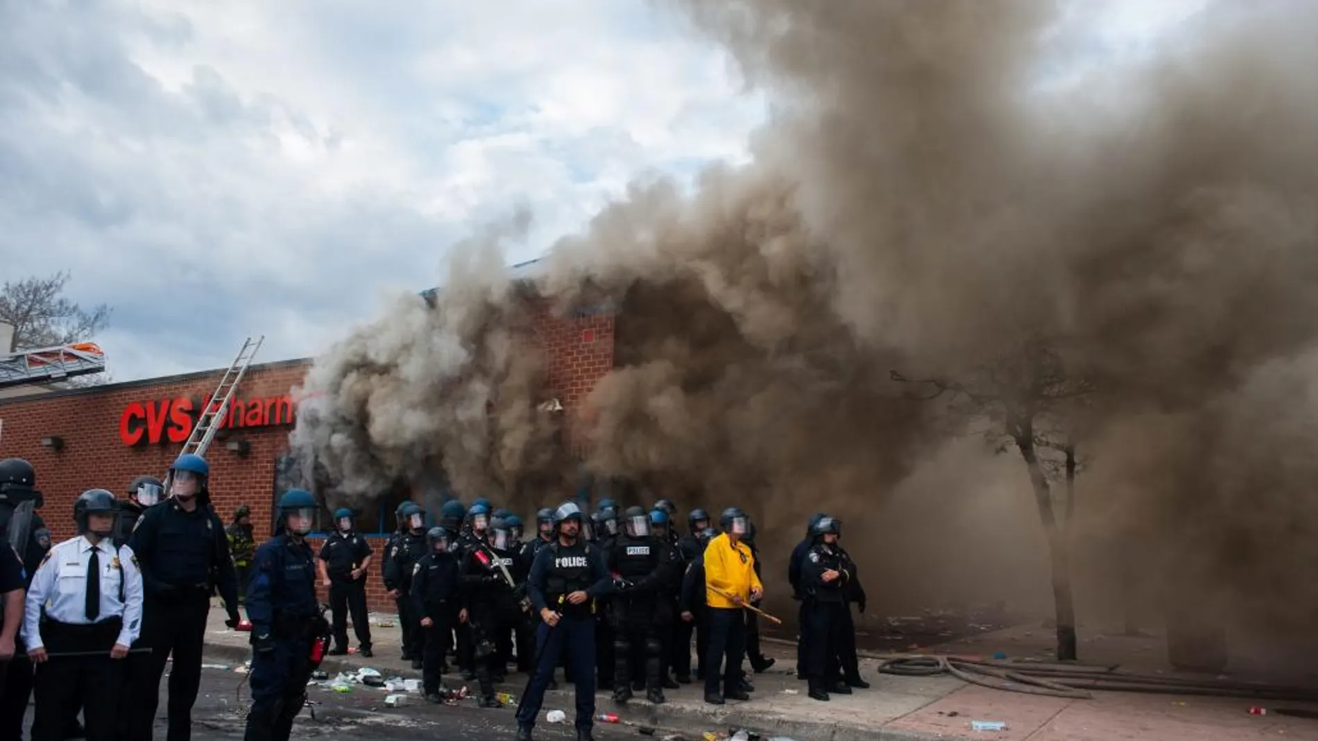 Imagen de los disturbios en Baltimore.