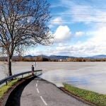 El desbordamiento del río Zadorra, a su paso por la provincia de Vitoria, ha provocado el corte de varias carreteras