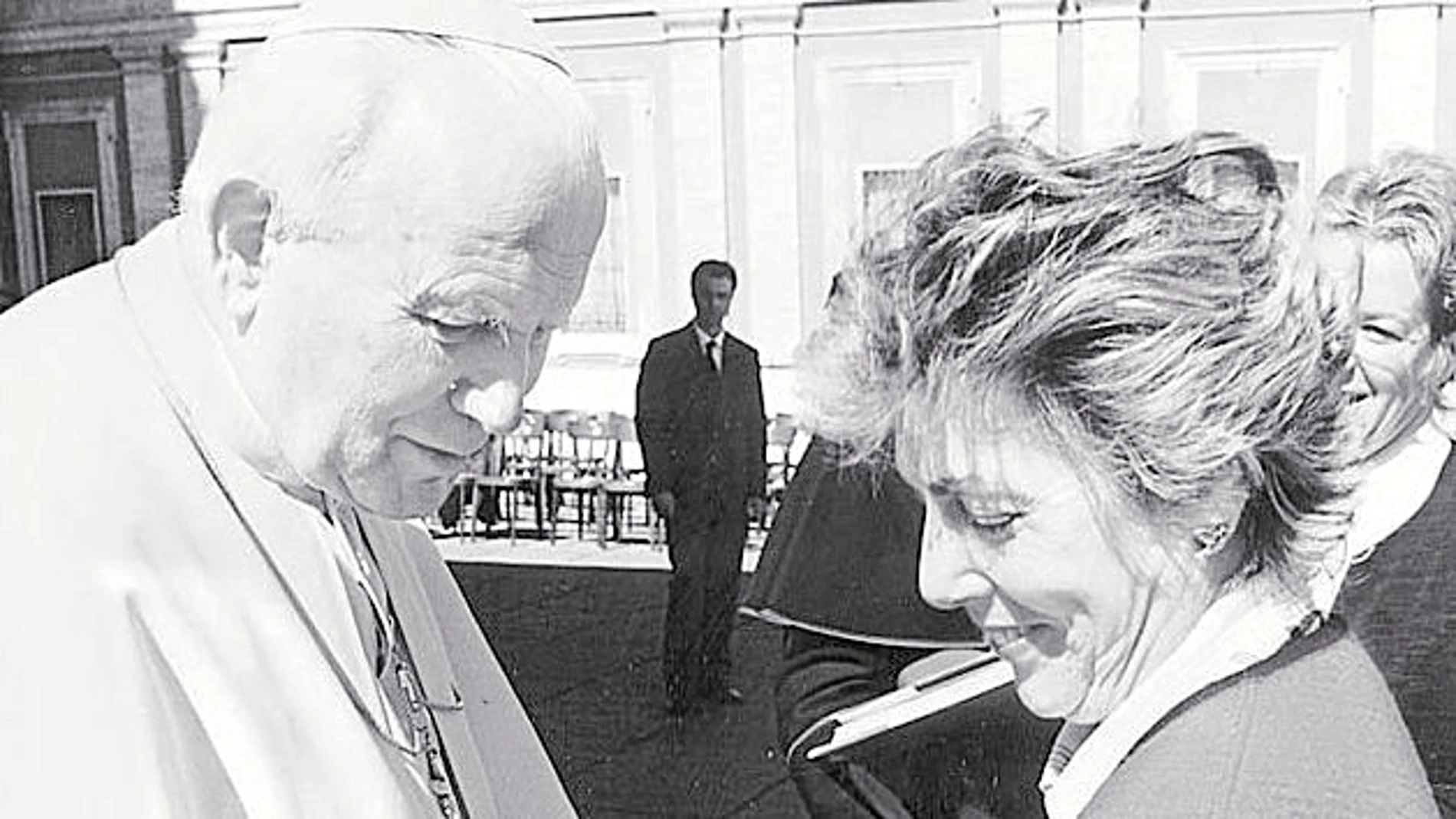 Paloma Gómez Borrero, con San Juan Pablo II