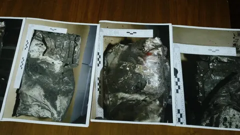 Imágenes de la segunda caja negra encontrada ayer.
