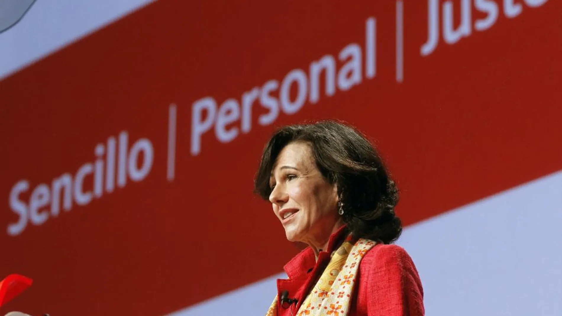La presidenta del Banco Santander, Ana Botín, durante la Junta General de Accionistas del Banco de Santander