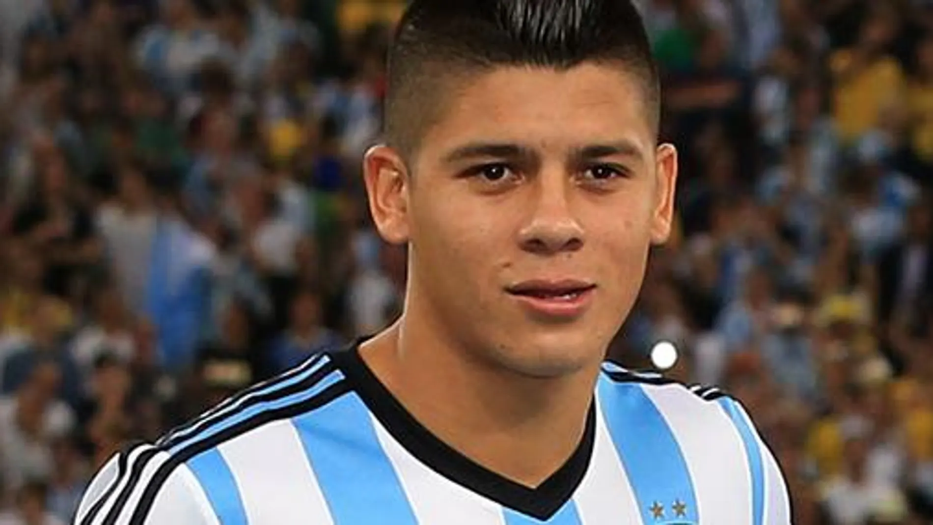 Marcos Rojo, con la selección de Argentina