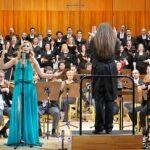 Edurne con la orquesta de RTVE