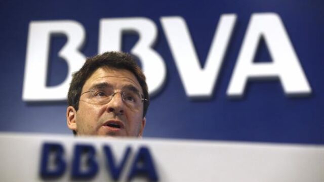 El economista jefe del Grupo BBVA, Jorge Sicilia, durante la presentación del informe "Situación España".