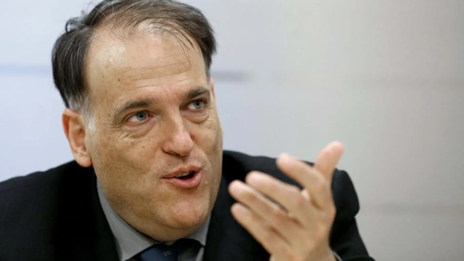 El presidente de la Liga de Fútbol Profesional, Javier Tebas.