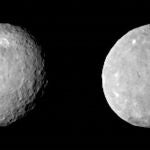 Dos imágenes de Ceres tomadas por la nave Dawn