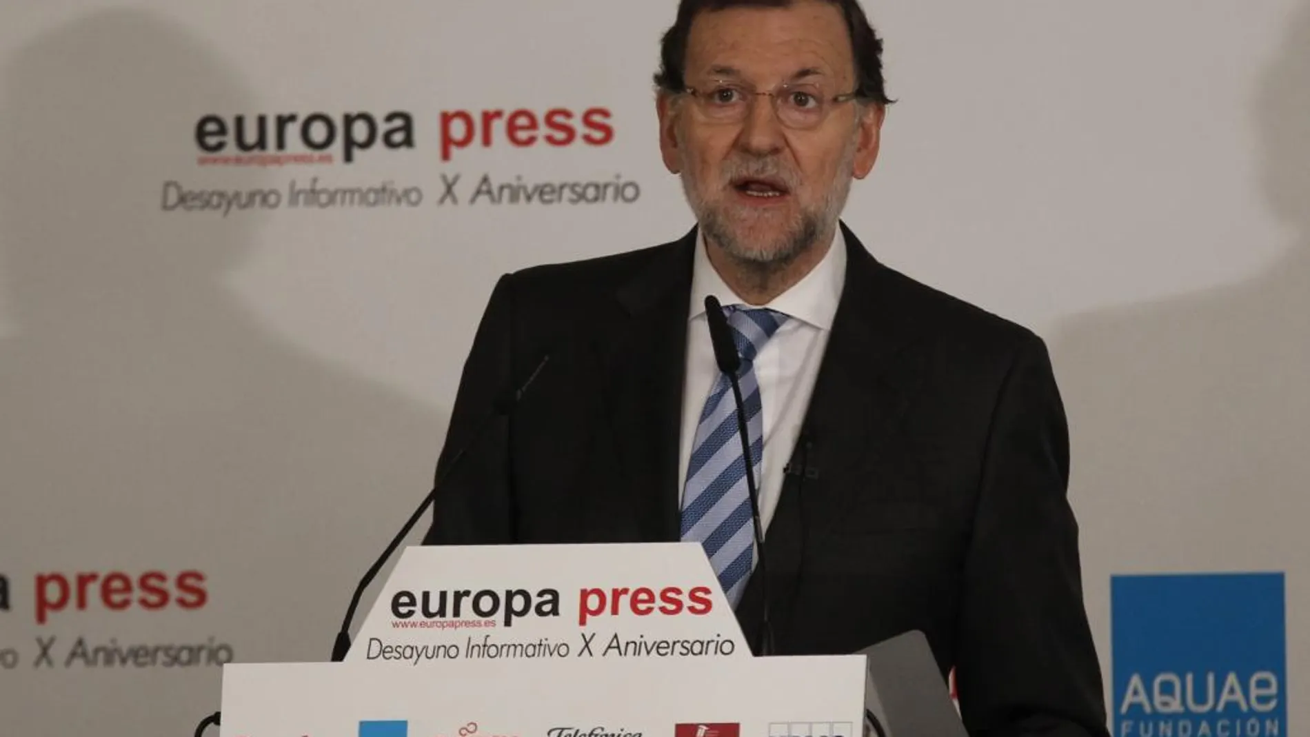 Rajoy en un momento de su discurso