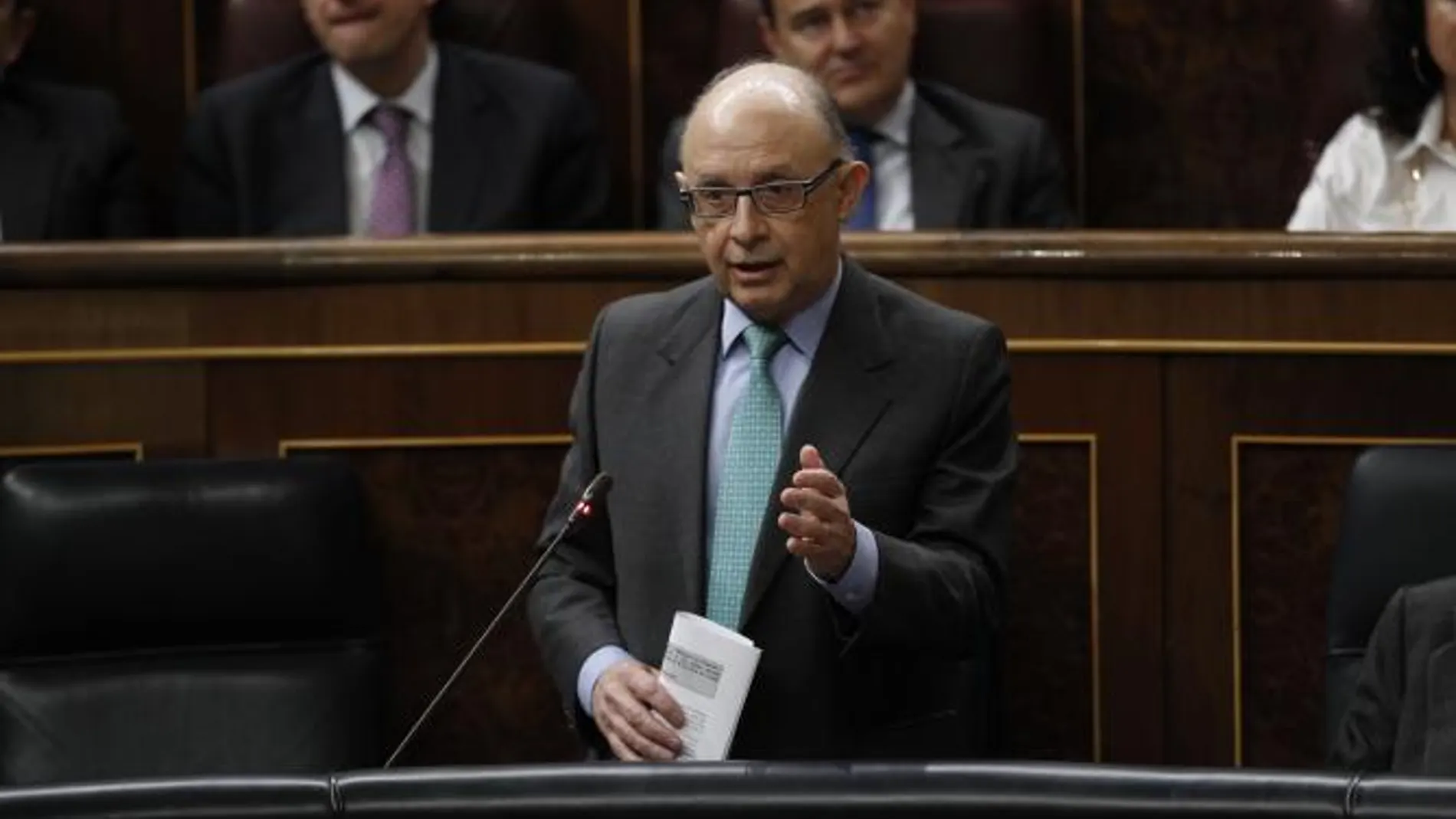 Cristóbal Montoro, hoy, en el Congreso.