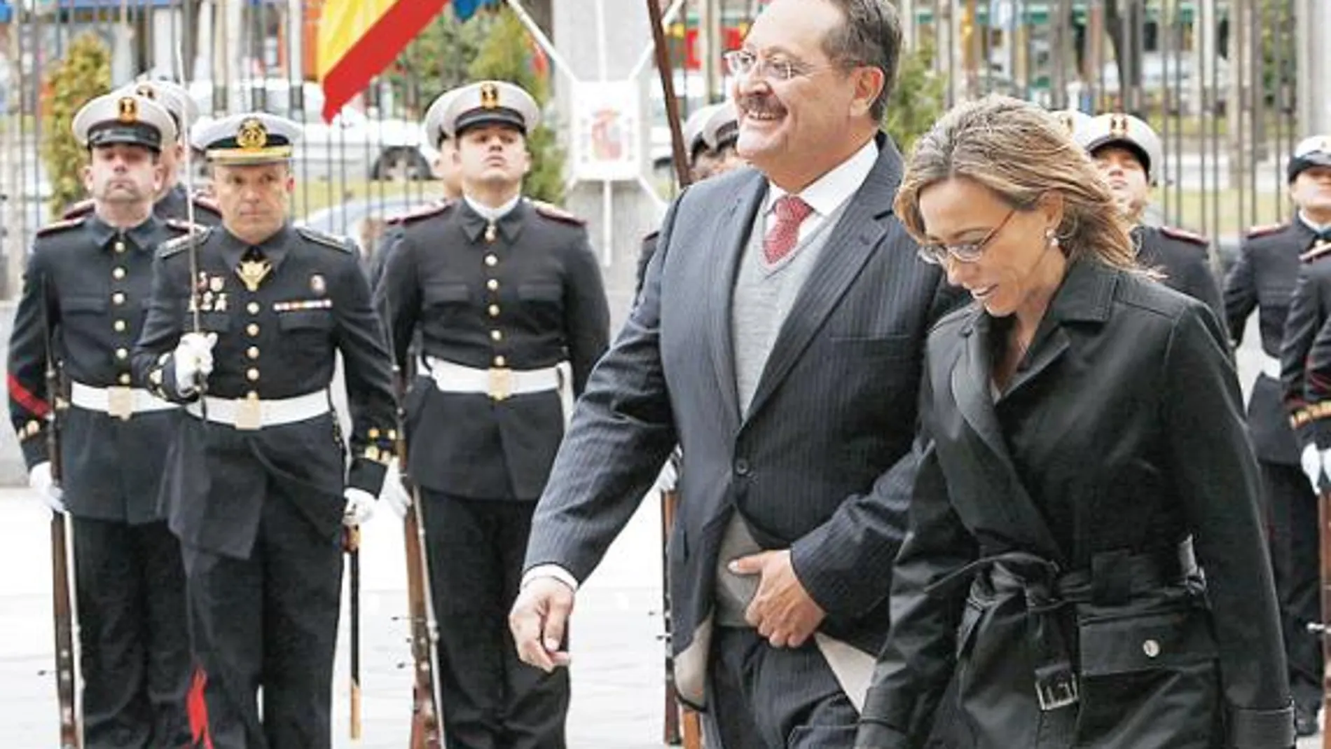 Chacón y su homólogo hondureño, ayer en Madrid