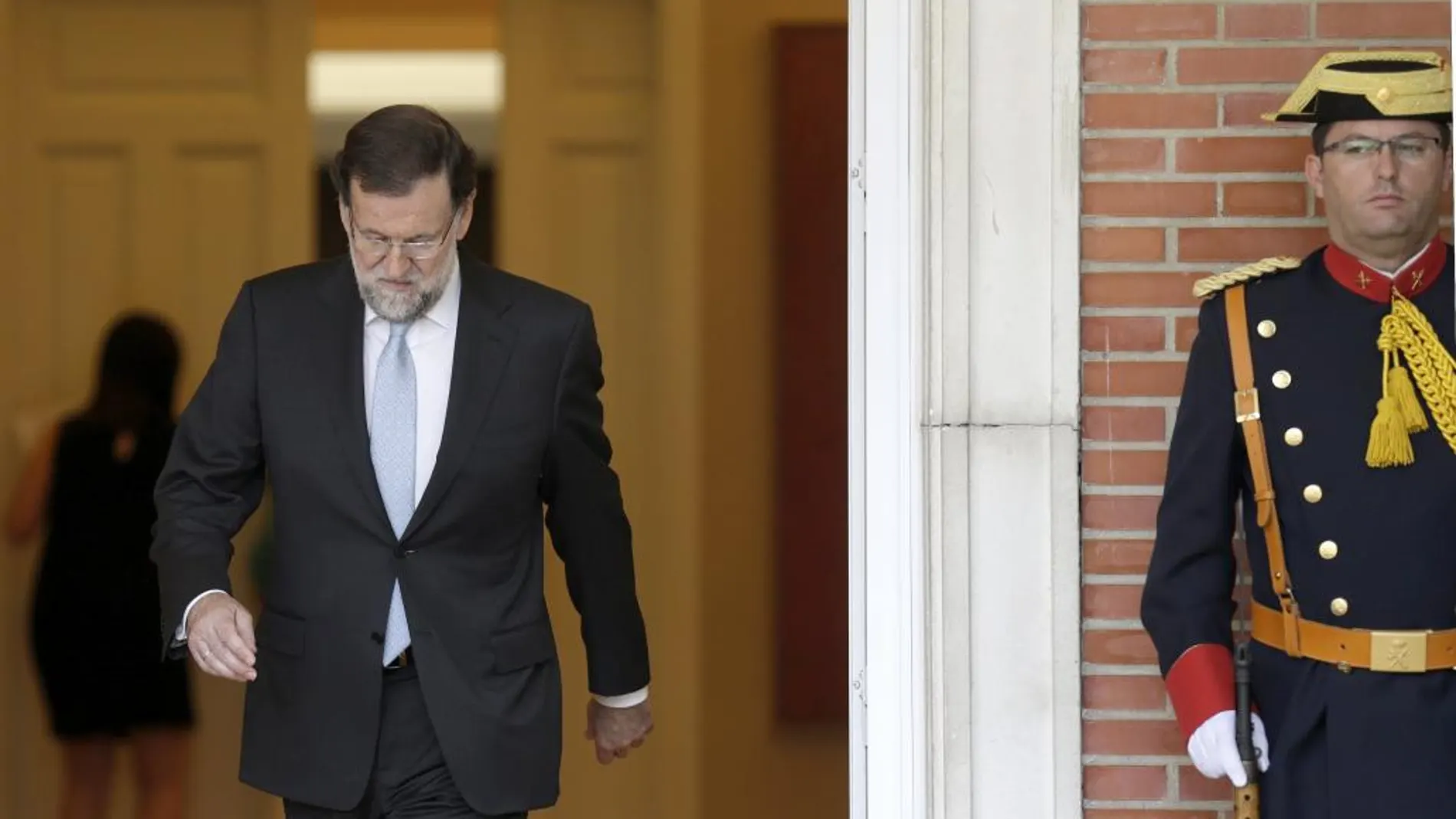 El presidente del Gobierno, Mariano Rajoy, ayer en La Moncloa.