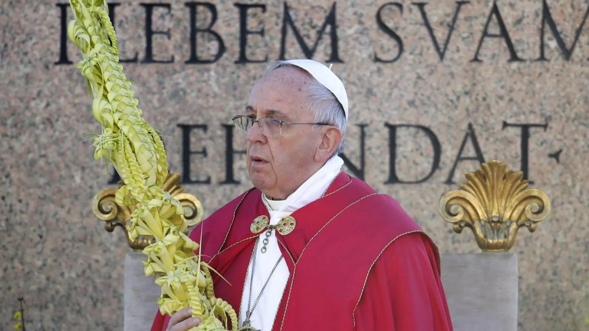 Francisco bendice los ramos y palmas en el Vaticano