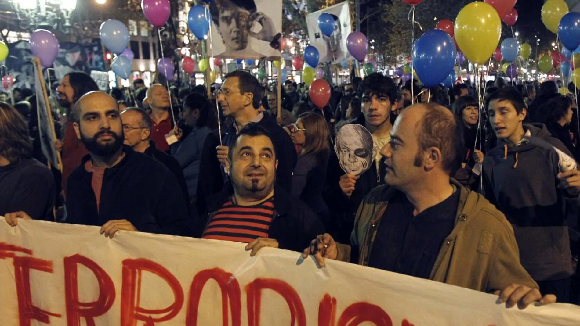 Imagen de una de las manifestaciones después de la muerte de Juan Andrés Benítez.