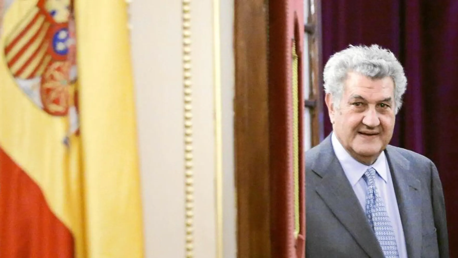 El presidente del Congreso, Jesús Posada, ayer en los pasillos de la Cámara Baja