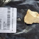 Lasca encontrada en la Sima del Elefante en la campaña de excavaciones de Atapuerca.