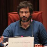Oleguer Pujol durante su comparecencia ante el Parlament