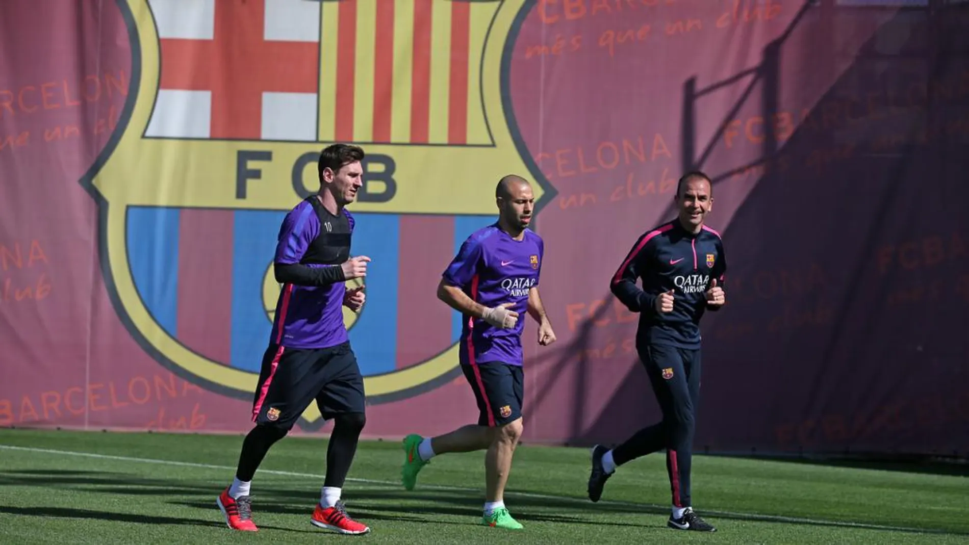 Imagen del entrenamiento azulgrana de este Jueves Santo