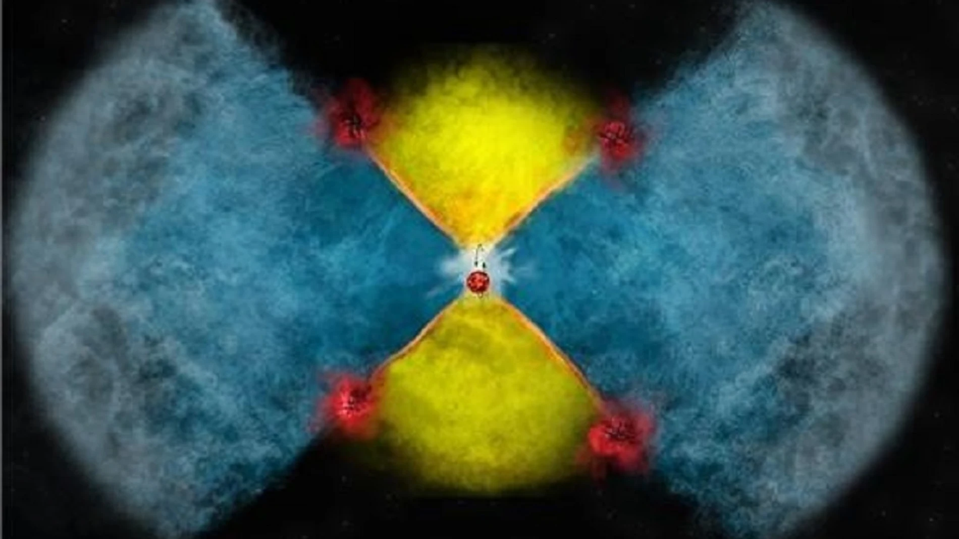 Impresión artística de la explosión de una nova