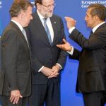 Mariano Rajoy hizo ayer de cicerone con el presidente de Colombia, Juan Manuel Santos, y el de Perú, Ollanta Humala.