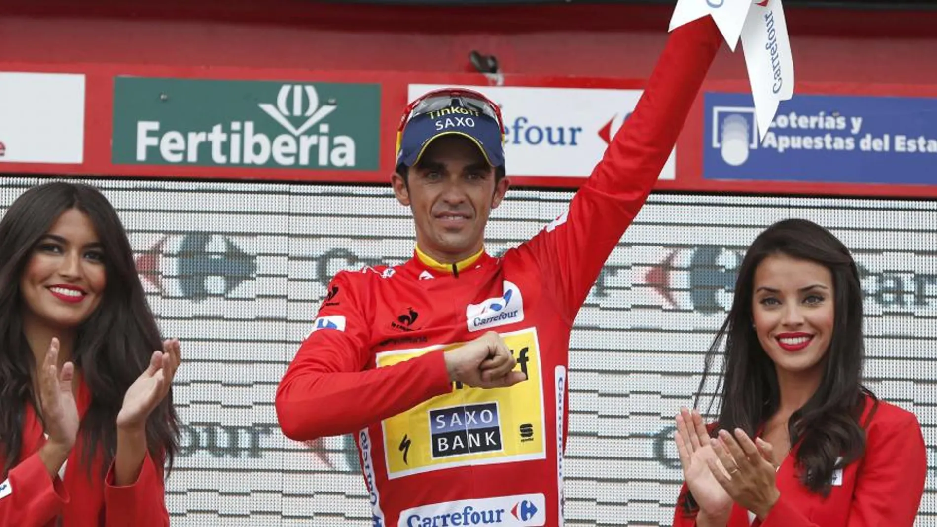 El ciclista español del equipo Tinkoff Saxo, Alberto Contador