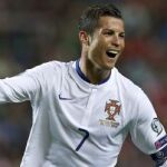 Cristiano Ronaldo celebra su gol ante Armenia.