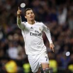 Crsitiano Ronaldo celebra el primer gol