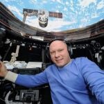 Oleg Artemyev durante su estancia en la Estación Espacial