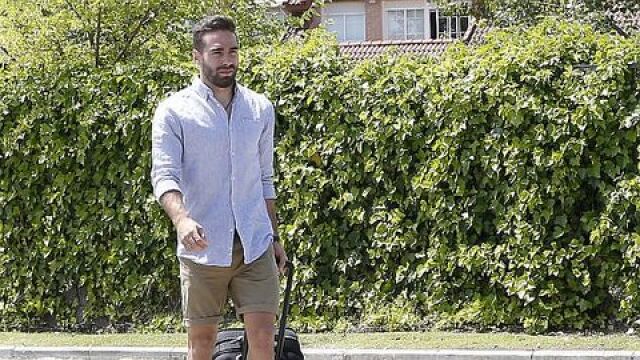 Carvajal, a su llegada a la concentración con la Selección en Las Rozas