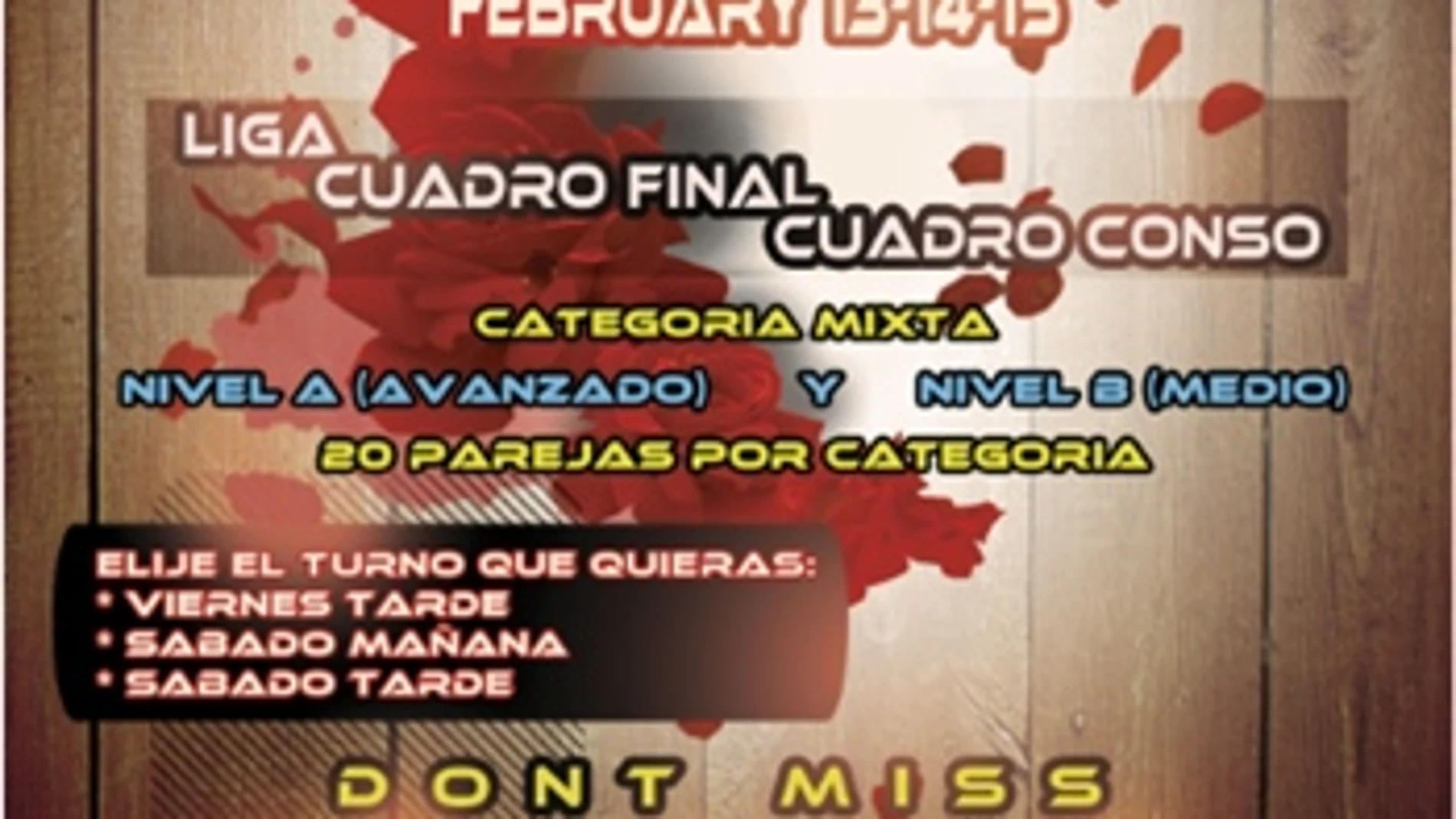 Cartel del torneo de San Valentín.