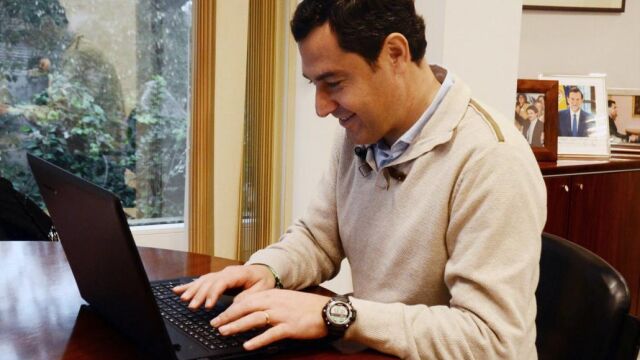 El presidente del PP andaluz y candidato a la Junta de Andalucía, Juanma Moreno.