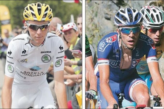 Bardet, a la izquierda, y Pinot, derecha, son la nueva realidad del ciclismo francés