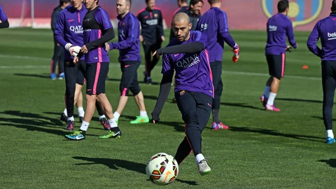 Imagen del entrenamiento de este viernes