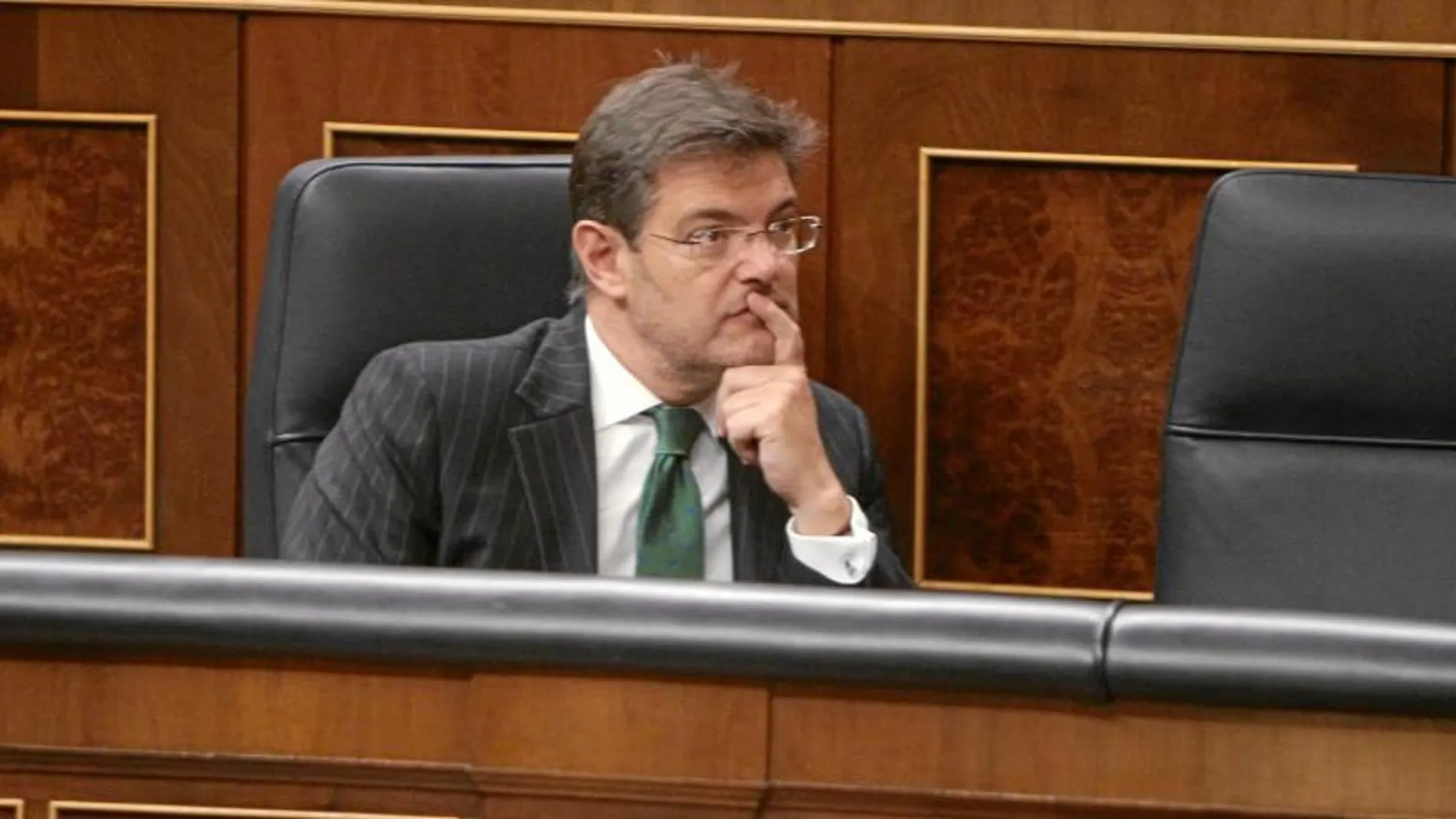 El ministro de Justicia, Rafael Catalá, ayer en el Congreso de los Diputados