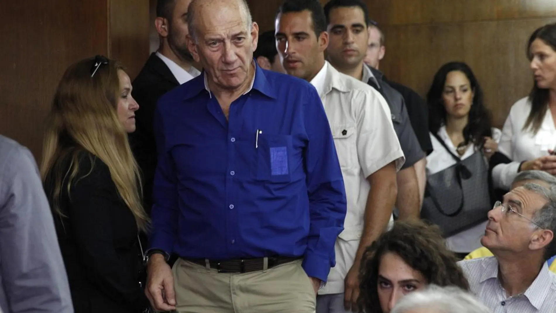 Ehud Olmert, durante el juicio del año pasado