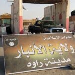 Un «check point» del Ejército iraquí capturado por los milicianos del Estado Islámico, en el noroeste de Bagdad.