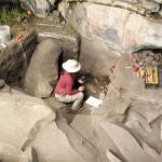 Trabajos de excavación en Cuncaicha