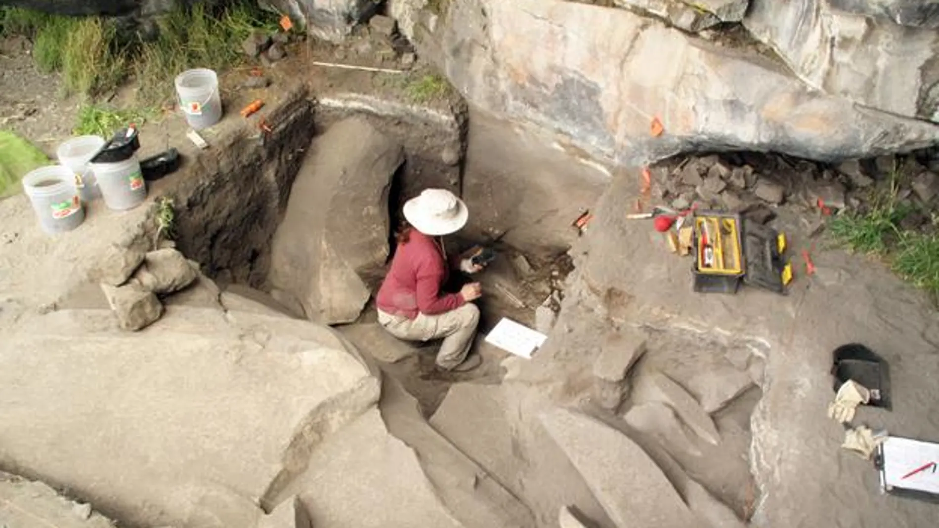 Trabajos de excavación en Cuncaicha
