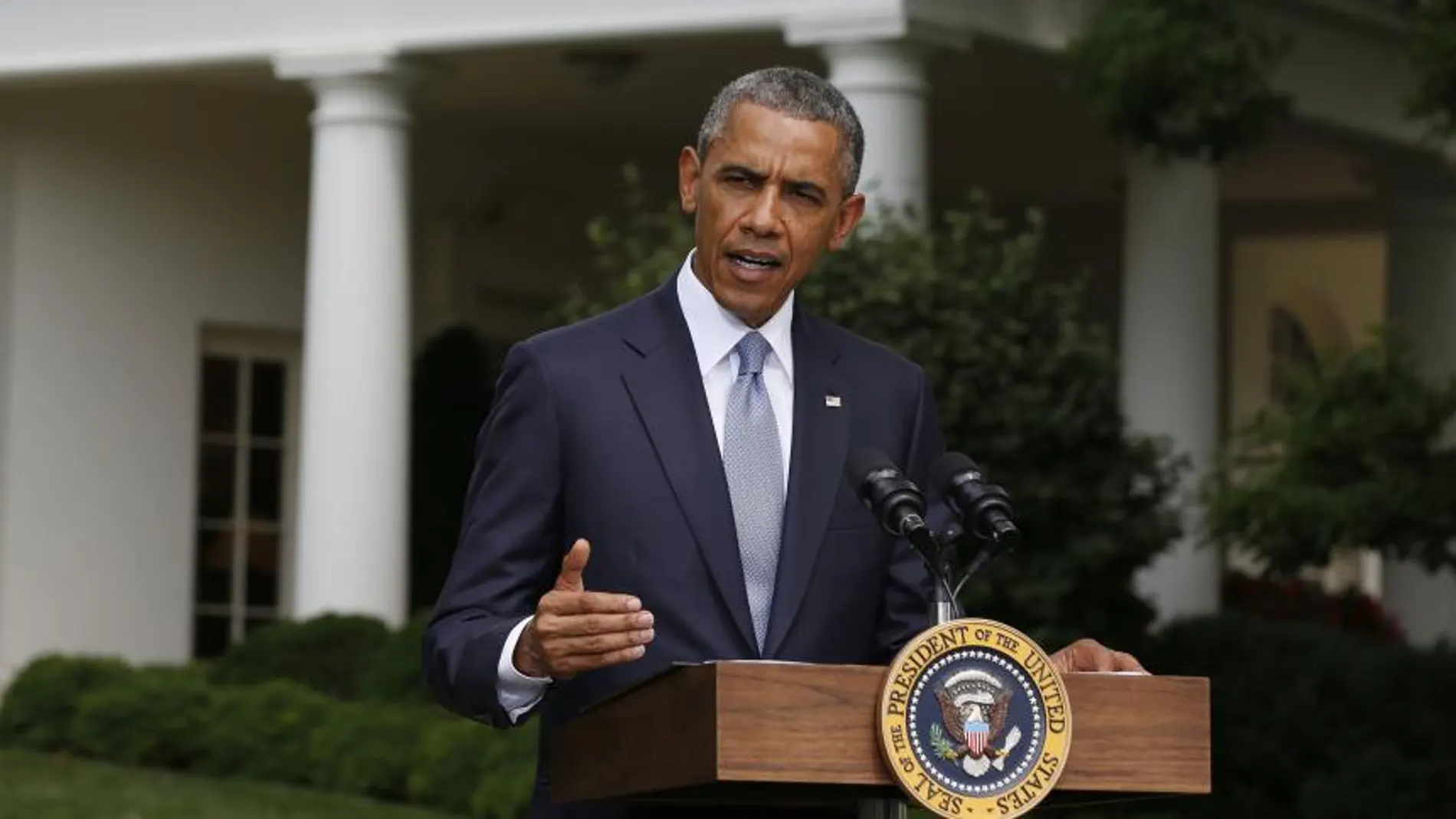 El presidente de Estados Unidos, Barack Obama habla de Ucrania desde la Casa Blanca