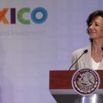 Imagen de ayer de la presidenta del Banco de Santander, Ana Patricia Botín en el acto de clausura del X Encuentro Empresarial Iberoamericano