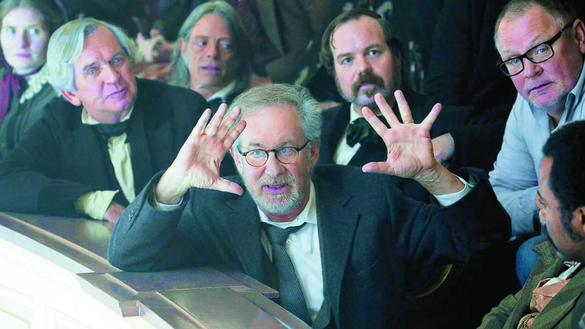 Steven Spielberg, durante el rodaje del filme, en el que ha empleado diez años
